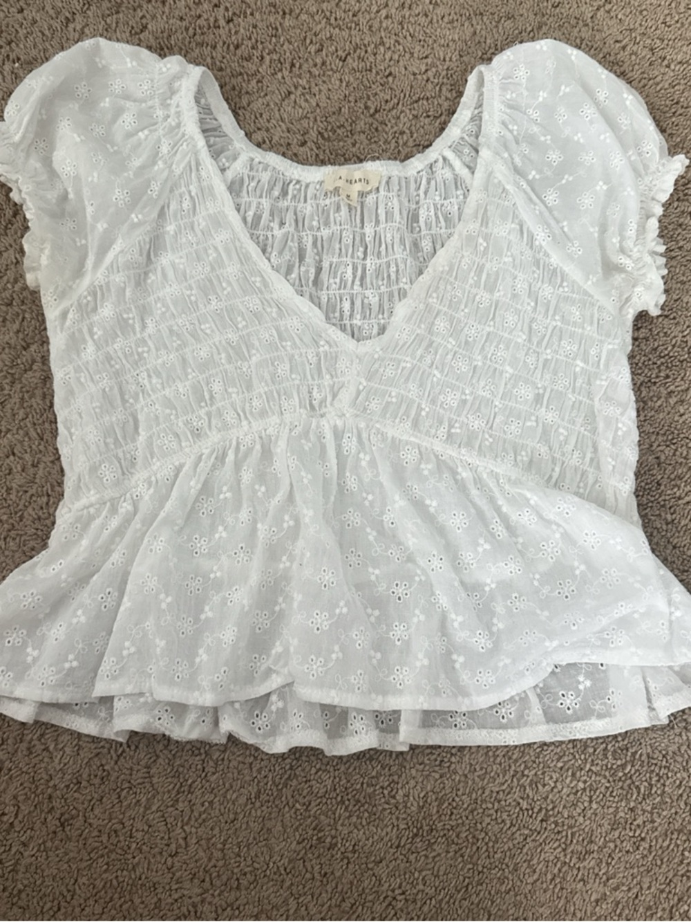 Pacsun L.A. Hearts White Babydoll top